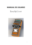 Manual de usuario fusionadora EasySplicer