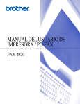MANUAL DEL USUARIO DE IMPRESORA / PC-FAX