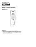 Manual del usuario Medidor de monóxido de carbono