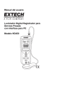 Manual del usuario Luxómetro Digital Registrador para Servicio