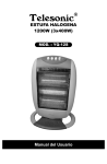 ESTUFA HALOGENA 1200W (3x400W) Manual del Usuario