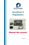 AccuPach V Paquímetro Manual del usuario