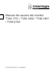 Manual del usuario del monitor TVM-1701 / TVM-1850