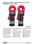 Probador de Pinza de Resistencia de Tierra Modelos 3711 y 3731