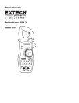 Manual del usuario Medidor de pinza 600A CA Modelo 38387