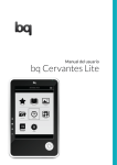 Manual del usuario - bq Cervantes Lite