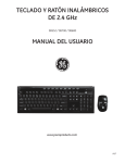 TECLADO Y RAT&Oacute;N INAL&Aacute;MBRICOS DE 2.4 GHz