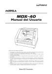 MDX-40, Manual del Usuario