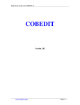 COBEDIT - Tools for COBOL Programmers