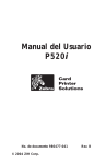 Manual del Usuario P520i - Zebra Technologies Corporation