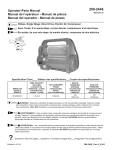 Operator-Parts Manual Manuel de l`opérateur