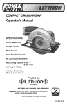 COMPACT CIRCULAR SAW Operator`s Manual