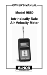 Model 9880 Intrinsically Safe Air Velocity Meter Owner`s Manual