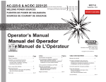 Operator`s Manual Manual del Operador Manuel de L`Opérateur