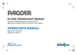 In-Cab Infotainment System OPERATOR`S MANUAL