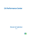CA Performance Center - Manuel de l`opérateur