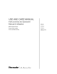 USE AND CARE MANUAL