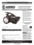 Campbell Hausfeld Electric Powered Pressure Washer