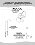 Installation Guide œ Bath Faucet and Hand Shower