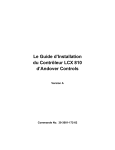 Le Guide d`Installation du Contrôleur LCX 810 d`Andover