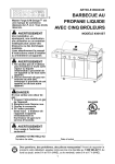 barbecue au propane liquide avec cinq br&ograve;leurs