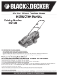 INSTRUCTION MANUAL - Black & Decker ServiceNet