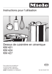 Instructions pour l`utilisation Dessus de cuisinière en