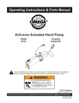 Air/Lever Actuated Hand Pump Operating Instructions & Parts Manual