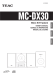 MC-DX30 Micro Hi-Fi System OWNER`S MANUAL