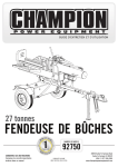 FENDEUSE DE BÛCHES - Champion Power Equipment