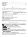 Table des matières Consignes de sécurité importantes