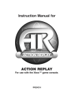 Instruction Manual for ACTION REPLAY