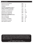 TABLE DE MATIèRES Directives de Pré