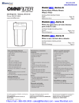 OmniFilter BF7 Whole House Water Filter Installation Manual