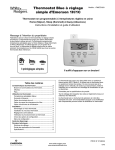 Thermostat Blue à réglage simple d`Emerson 1H/1C