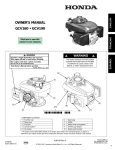 OWNER`S MANUAL GCV160 • GCV190