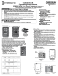 Installation & Operating Instructions