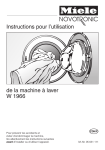 Instructions pour l`utilisation de la machine à laver W 1966