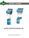 Extracteurs électriques - Les Équipements d`érablière CDL Inc.