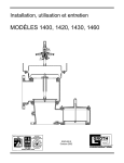 MOD&Egrave;LES 1400, 1420, 1430, 1460