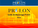 Guide de d&eacute;pannage Prolon V2.0