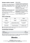 Guide de dépannage Caractéristiques techniques