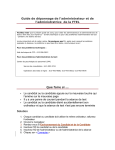 Guide de dépannage de l`administrateur et de l`administratrice de la