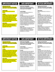 important notice avis important noticia importante - esg hot-wire