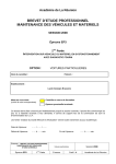 brevet d`etude professionnel maintenance des v&eacute;hicules