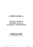 CME 810 MCA - Ambassade de Bourgogne