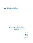 CA Product Vision - Manuel d`implémentation