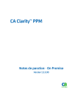 CA Clarity PPM - Notes de parution - On Premise