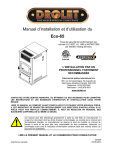 Manuel d`installation et d`utilisation du Eco-65