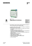 R&eacute;gulateurs terminaux RXC20.1 RXC21.1 RXC22.1